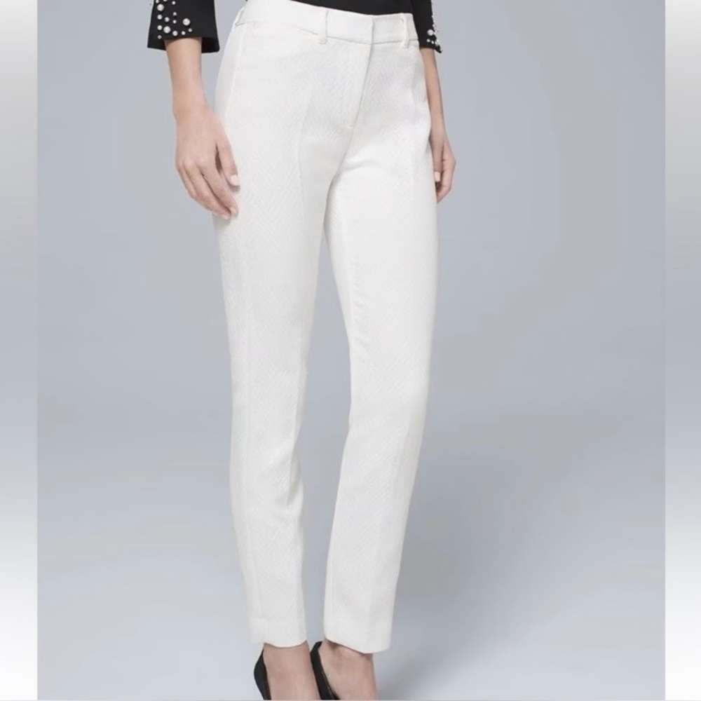White House Black Market Geo-Texture Slim Ankle Pants 8
